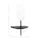 Hello Honey® 15" Matte Black Organic Shaped Wall Mirror with Shelf